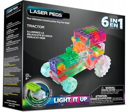 Laser Pegs Świecące Klocki Traktor 6W1 Zd120B