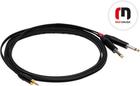Kabel audio Red's Music 2 x JACK MONO 6.3 - mini JACK STEREO 3.5 2m