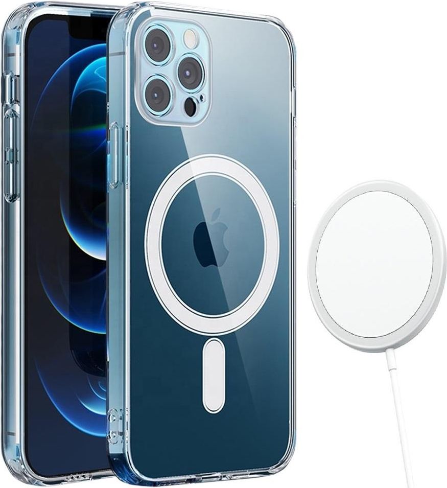 Etui Do Magsafe Do iPhone 12 Pro Max +ładowarka Qi - Etui na