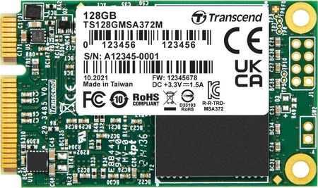 Transcend SSD 128GB mSATA (TS128GMSA372M)