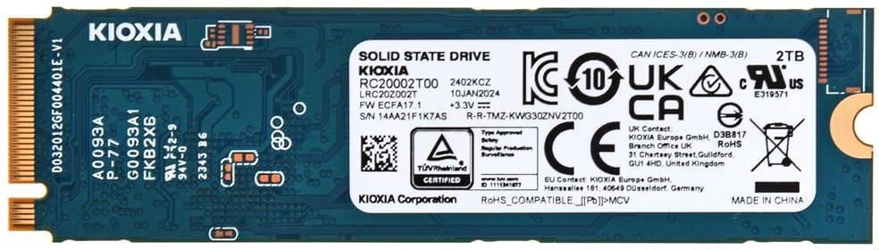 Dysk SSD Kioxia Exceria G2 Nvme 2Tb M.2 2280 (LRC20Z002TG8