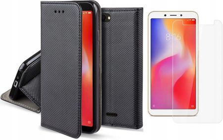 Etui z Klapką do Xiaomi Redmi 6A +szkło 9H