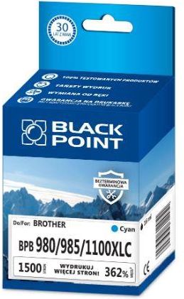 BLACK POINT ZAM. LC1100/LC980 C TUSZ BROTHER DCP145 DCP165C MFC250C MFC290C DCP185CDCP85C DCP585CW DCP6690CW MFC490CW MFC790CW