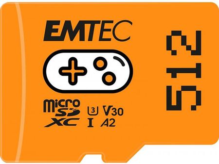 Emtec mSD 512GBUHSI U3 V30 A2 Gaming Or