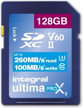 Integral UltimaProX2 Sdxc 260/100 Uhs-ii V60 128GB