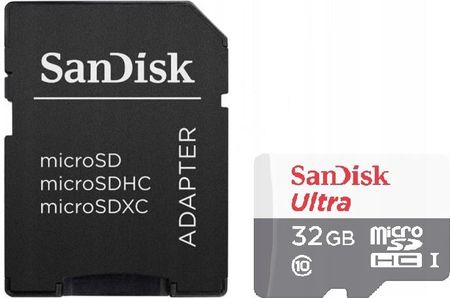 Sandisk Karta pamięci Ultra 32GBMicroSD + Adapter 