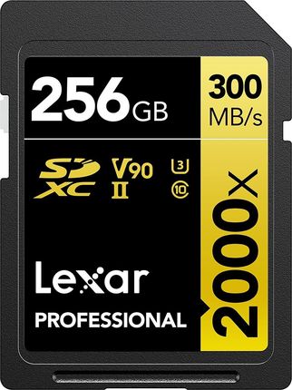 Lexar Karta Pro 2000X SDHC/SDXC UHS-II U3(V90) R300/W260 (w/o cardreader) 256GBod 