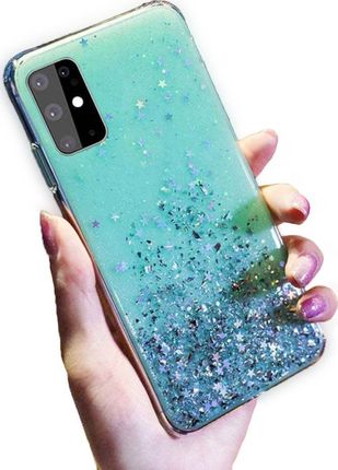 Nemo (U) Etui Samsung Galaxy M52 5G Brokat Cekiny Glue Glitter Case Miętowe