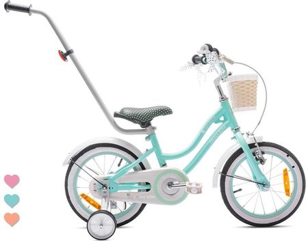 Rowerek dla dziewczynki 14 cali Heart Bike miętowy Sun Baby