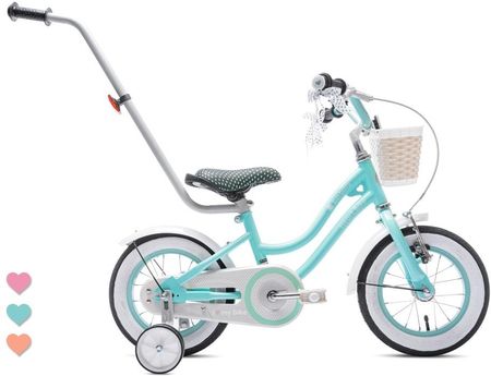 Rowerek dla dziewczynki 12 cali Heart Bike miętowy Sun Baby