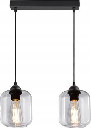 Luxolar Light Factory Lampa Wisząca Żyrandol Plafon 2 Klosze Transparent (LAMPAWISZĄCAŻYRANDOL898BZ2T)