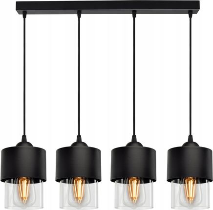 Luxolar Light Factory Lampa Wisząca Żyrandol Metal Szkło Transparent Led (LAMPAWISZĄCA897BZ4T)