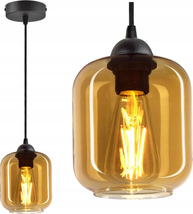 Luxolar Light Factory Lampa Wisząca Żyrandol Plafon Klosz Miód Led (LAMPAWISZĄCAŻYRANDOL898EZ1B)