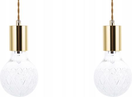 Beliani 2 lampy wiszące dekoracyjne duże szklane (4251682238403)