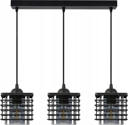 Luxolar Light Factory Lampa Wisząca Żyrandol Klosze Druciane Szklane Led (LAMPAWISZĄCA894BZ3)