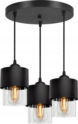 Luxolar Light Factory Lampa Wisząca Żyrandol Metal Szkło Transparent Led (LAMPAWISZĄCA897EZ3T)