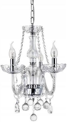 Toolight Lampa Kryształowa Wisząca Żyrandol Glamour Szkło 3 (300752)