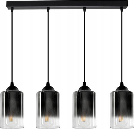 Luxolar Light Factory Lampa Wisząca Cztery Tuby Grafitowe Transparentne (LAMPAWISZĄCA842BZ4GT)