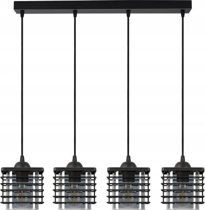 Luxolar Light Factory Lampa Wisząca Żyrandol Klosze Druciane Szklane Led (LAMPAWISZĄCA894BZ4)