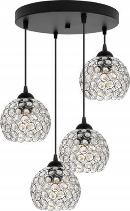 Light Home Wyjątkowa Lampa Wisząca Żyrandol Chrom Kryształki (CRYSTAL22204OWC)