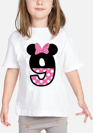 Koszulka Urodzinowa dla dziewczynki na 9 urodziny (134-140 cm)