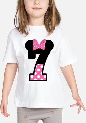 Koszulka Urodzinowa dla dziewczynki na 7 urodziny (122-128 cm)