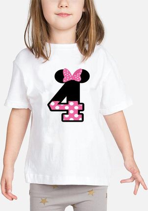 Koszulka Urodzinowa dla dziewczynki na 4 urodziny (94-104 cm)