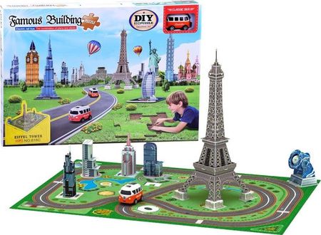 Jokomisiada Puzzle 3D Mata Wieża Eiffla Big Ben Autko Za2536