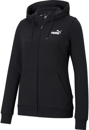 Bluza z kapturem damska Puma ESSENTIAL SMALL LOGO FULL-ZIP TR czarna 58681301