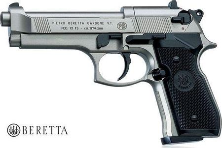 Beretta Wiatrówka Pistolet 92 Fs Nikiel 4,5 Gwint 8 Strz. Co2  
