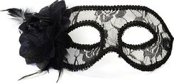 Zdjęcie Party Deco Maska Imprezowa Koronkowa Z Różą Czarna - Puszczykowo