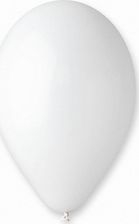 Gemar Balony Pastelowe Białe G120 33 Cm 50 Szt.