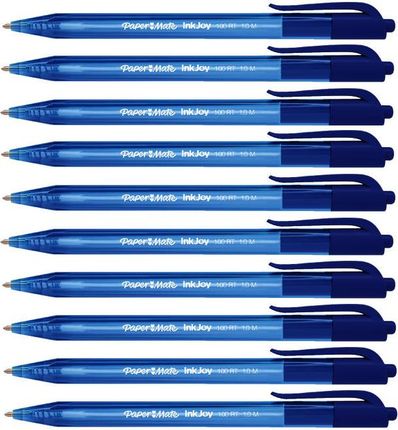 Paper-Mate Długopis Automatyczny Inkjoy 100 Niebieski 10 Sztuk