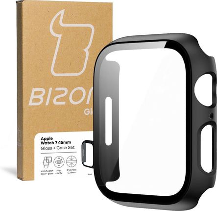Etui ze szkłem Bizon Case do Apple Watch 7, 45mm