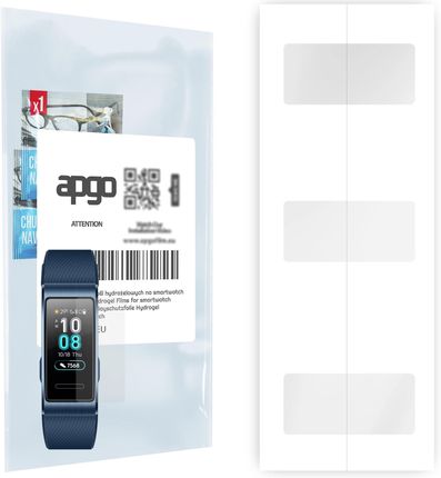 3x Folia hydrożelowa do Huawei Band 3 Pro - apgo Smartwatch Hydrogel Protection Ochrona na ekran smartwatcha