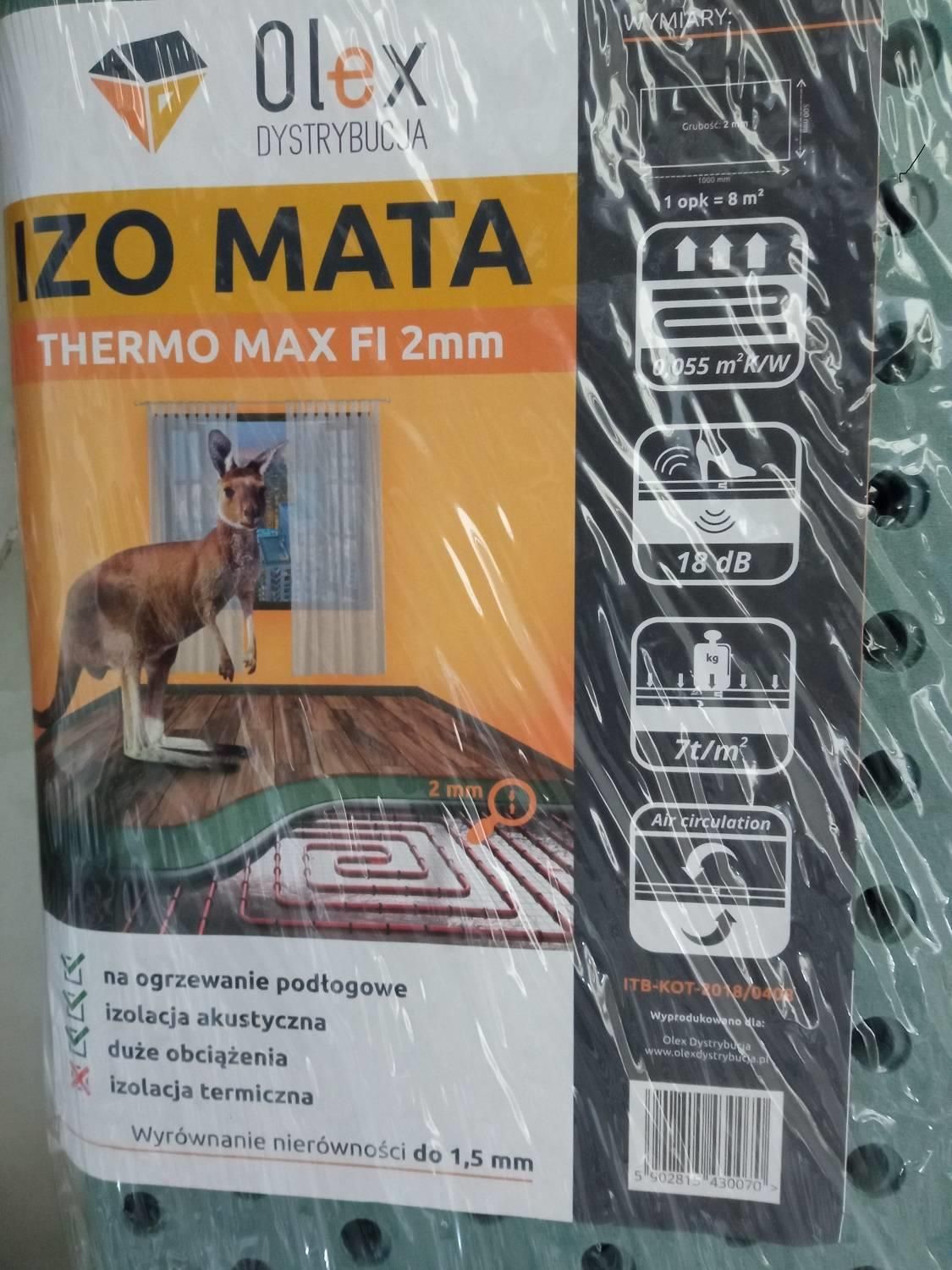 Olex Podkład Pod Panele Na Ogrzewanie Podłogowe Izo Mata Thermo Max Fi 2Mm 8M2 - zdjęcie 1 Olex Podkład Pod Panele Na Ogrzewanie Podłogowe Izo Mata Thermo Max Fi 2Mm 8M2