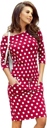 Sukienka sportowa Bordo W Grochy 13-111 S