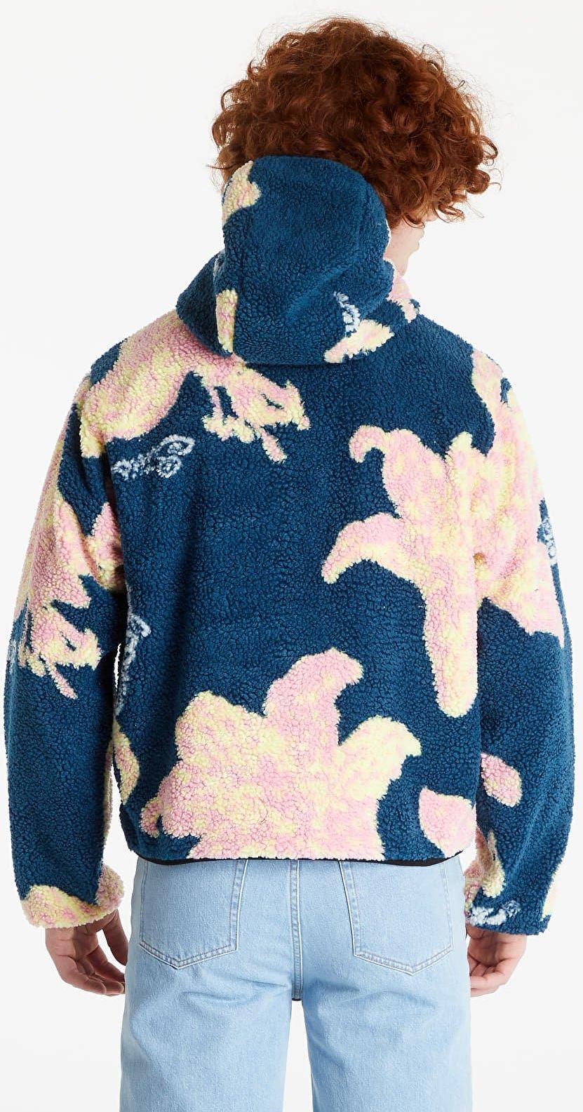 stüssy floral sherpa hood jacket