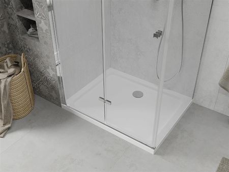 Mexen Lima 100x90cm Transparent Chrom + Brodzik Flat 856-100-090-01-00-4010 - zdjęcie 2
