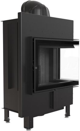 Kratki.Pl Kominek Stalowy Lucy Slim 8 Kw Ø 160 Black LUCY12SLIMPBSBLACK