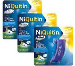 Zdjęcie NiQuitin Mini 1,5 mg 3 x 20 tabl. do ssania - Łódź
