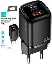 ŁADOWARKA SIECIOWA USAMS US-CC152 T46 A+C DUAL-PORT DIGITAL DISPLAY FAST CHARGE CHARGER 33W EU BLACK