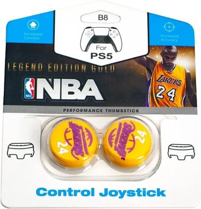 White Shark Nakładki na kontroler PS5/PS4 NBA Lakers YELLOW