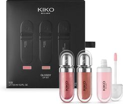 Glossy Lip Set zestaw nawilżający błyszczyk do ust 2x6.5ml + pielęgnacyjny krem do ust z efektem powiększenia objętości 6.5ml