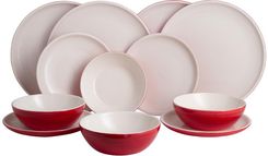KOMPLET NACZYŃ CERAMICZNYCH VINTAGE CUISINE DLA 4 OSÓB – CZERWONY
