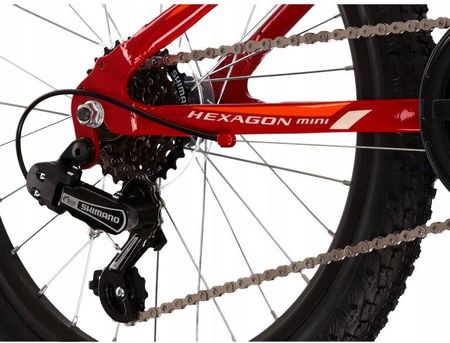 Kross Rower Hexagon Mini 1.0 Czerwony Biały Pomarańczowy Połysk 2022 - zdjęcie 4