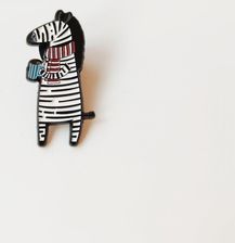 Zdjęcie Przypinka Zebra Z Kawą - Wołomin