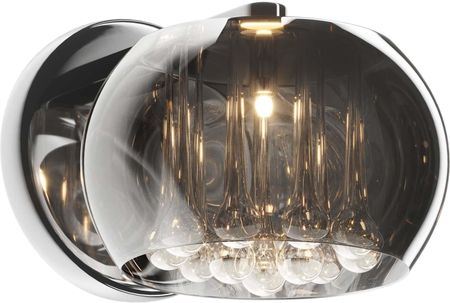 Zumaline Kinkiet LAMPA ścienna CRYSTAL W0076-01D-F4FZ szklana OPRAWA glamour z kryształkami chrom (W007601DF4FZ)