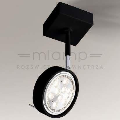 Shilo Spot LAMPA sufitowa FUSSA metalowa OPRAWA reflektorowa SPOT regulowany czarny (7307)