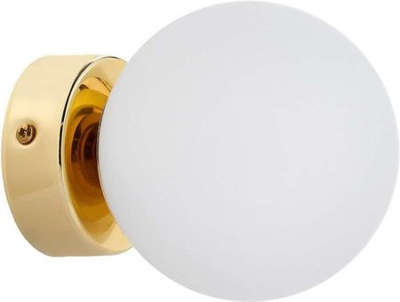Kaspa Kinkiet LAMPA ścienna ASTRA kulista OPRAWA szklana kula ball złota biała (20773105)